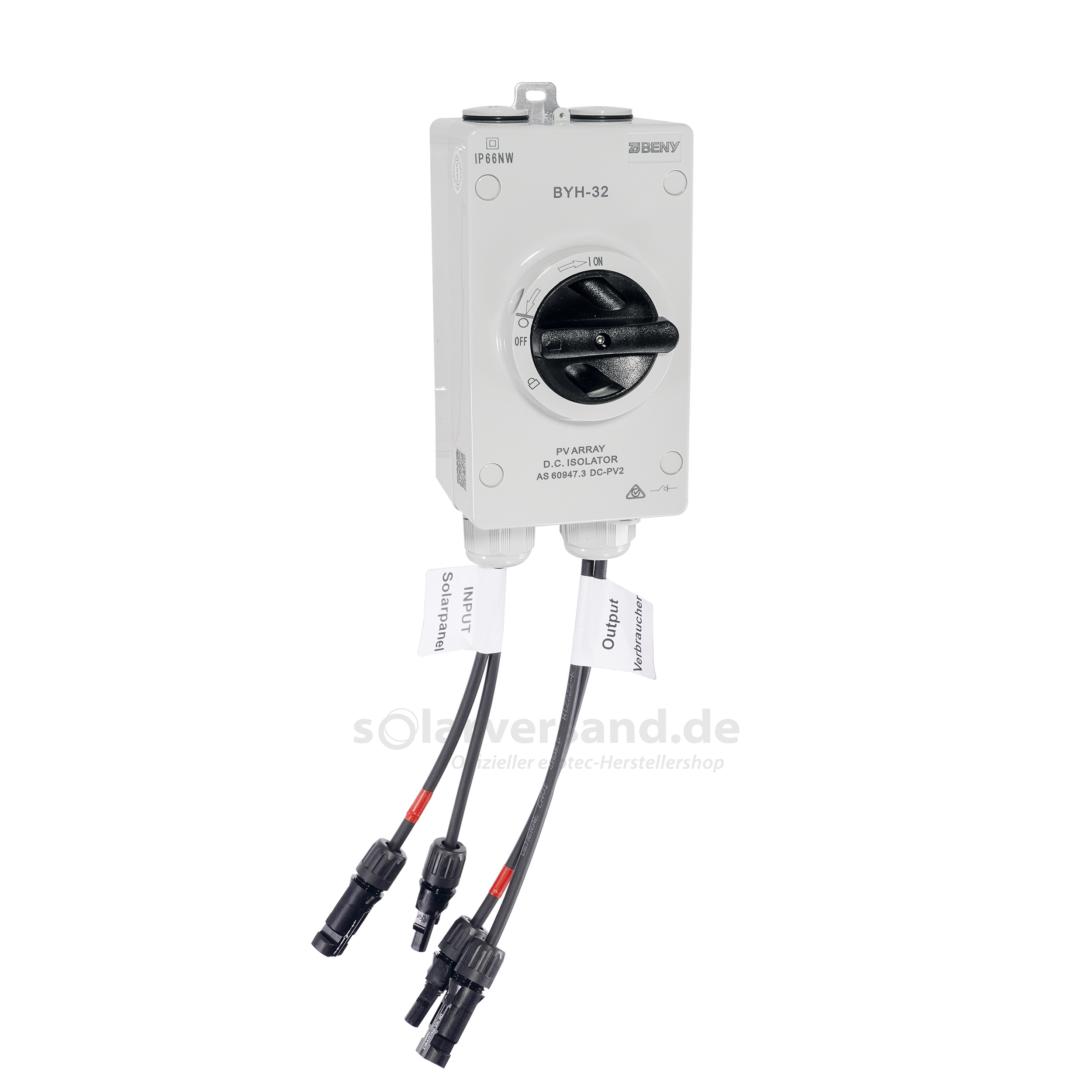 revolt Schalter: DC-Trennschalter, 4-polig, bis 1.200 V, 40 A,  MC4-kompatibel, IP66 (PV-Trennschalter)